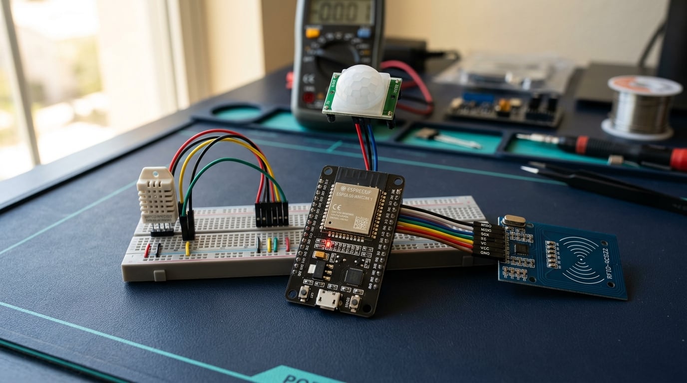 Wise Home ESP32-S3 controller with connected sensors